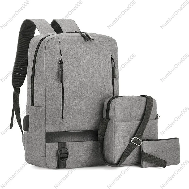 

3 шт., 1 комплект деловых рюкзаков для ноутбуков, мужской и женский школьный рюкзак для подростков, девочек и мальчиков, U-диск, водонепроницаемая полиэстеровая нейлоновая подкладка