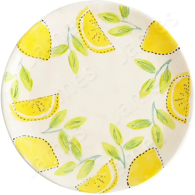 Dinner Plates Ceramic Plates Underglaze Color Dinner Plate Steak Pasta Dishes Cake Dessert Dishes Salad Tableware Household Use