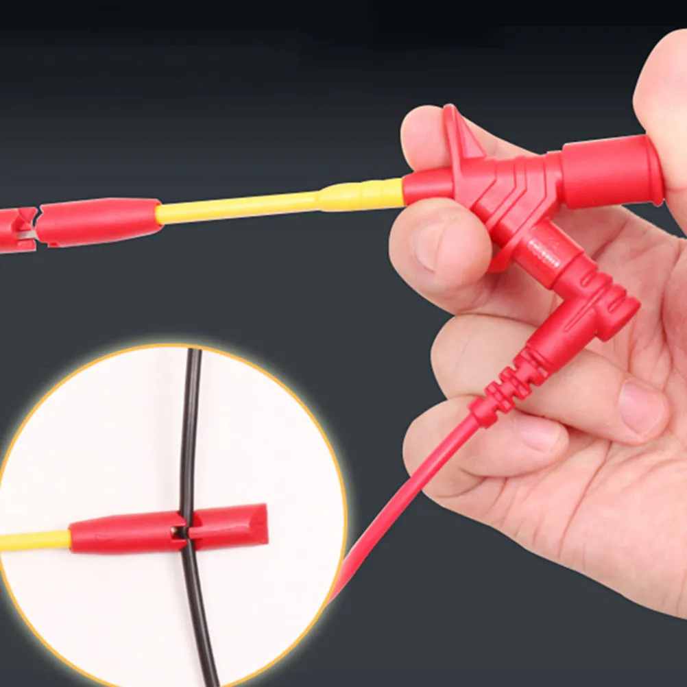 

2Pcs Circuit Tester Multimeter Insulation Piercing Probes Heavy Duty Automotive Diagnostic Tester Tool Test Lead Accessories