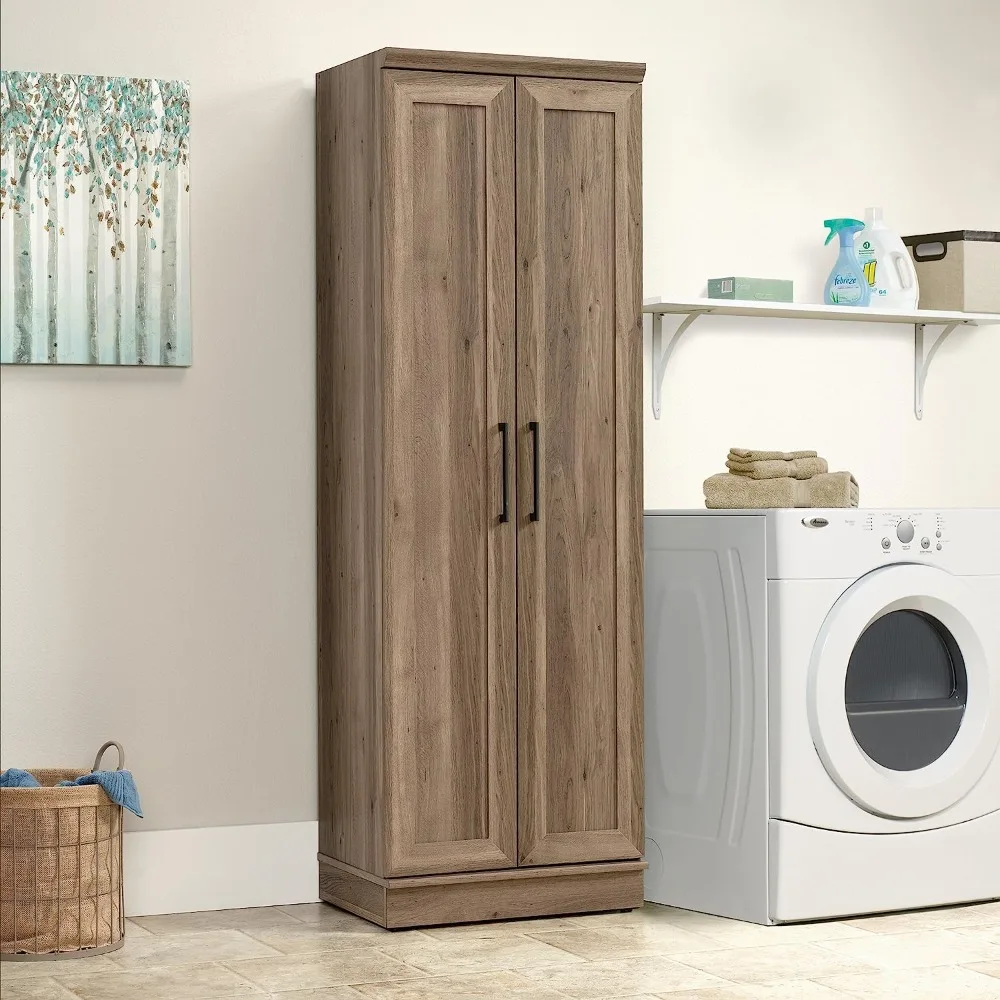 Bathroom cabinet, bathroom furniture length: 23.31 inches, width: 17.01 inches, height: 70.91 inches, salt oak veneer cabinet