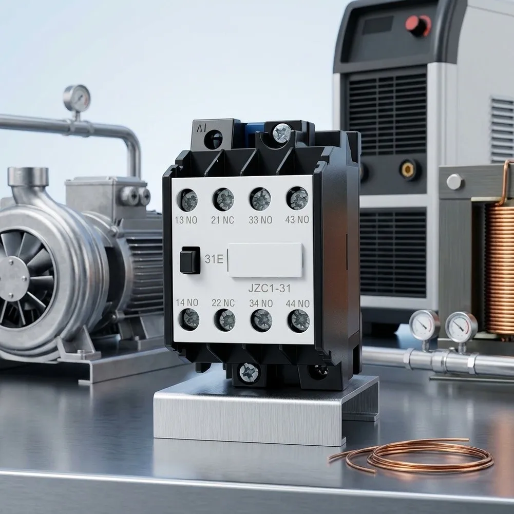 JZC1-31 Contactor Relay DIN Rail Screw Mounting Contact-type Intermediate Relay AC380V For Water Pumps Electrical Control
