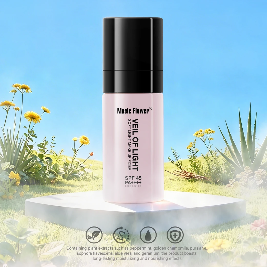 Musicflower Makeup Setting Spray Isolates, Nourishes, Moisturizes, and Keeps Makeup in Place, Waterproof and Oil-Controlling