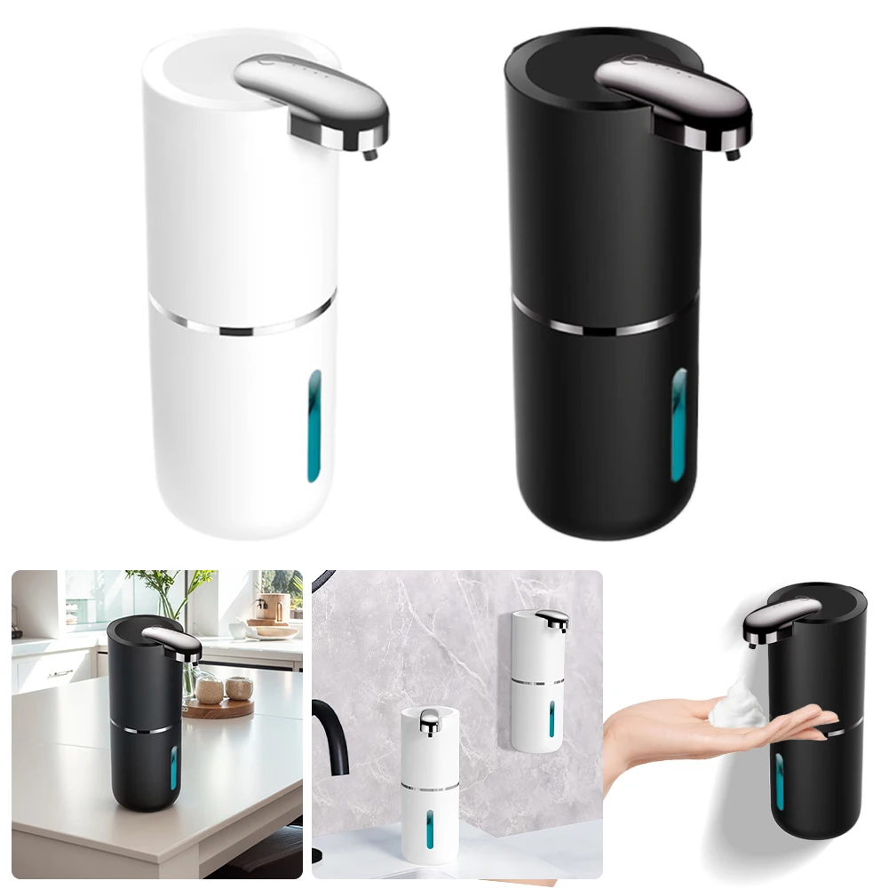 380ml Electric Sanitizer Dispenser IPX5 Waterproof Touchless Foam Soap Dispenser Infrared Sensor 4 Gears for Bathroom Kitchen