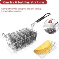 4/6 Grid Home Stainless steel Mexico Taco Basket for Casa Fiesta Taco Shells