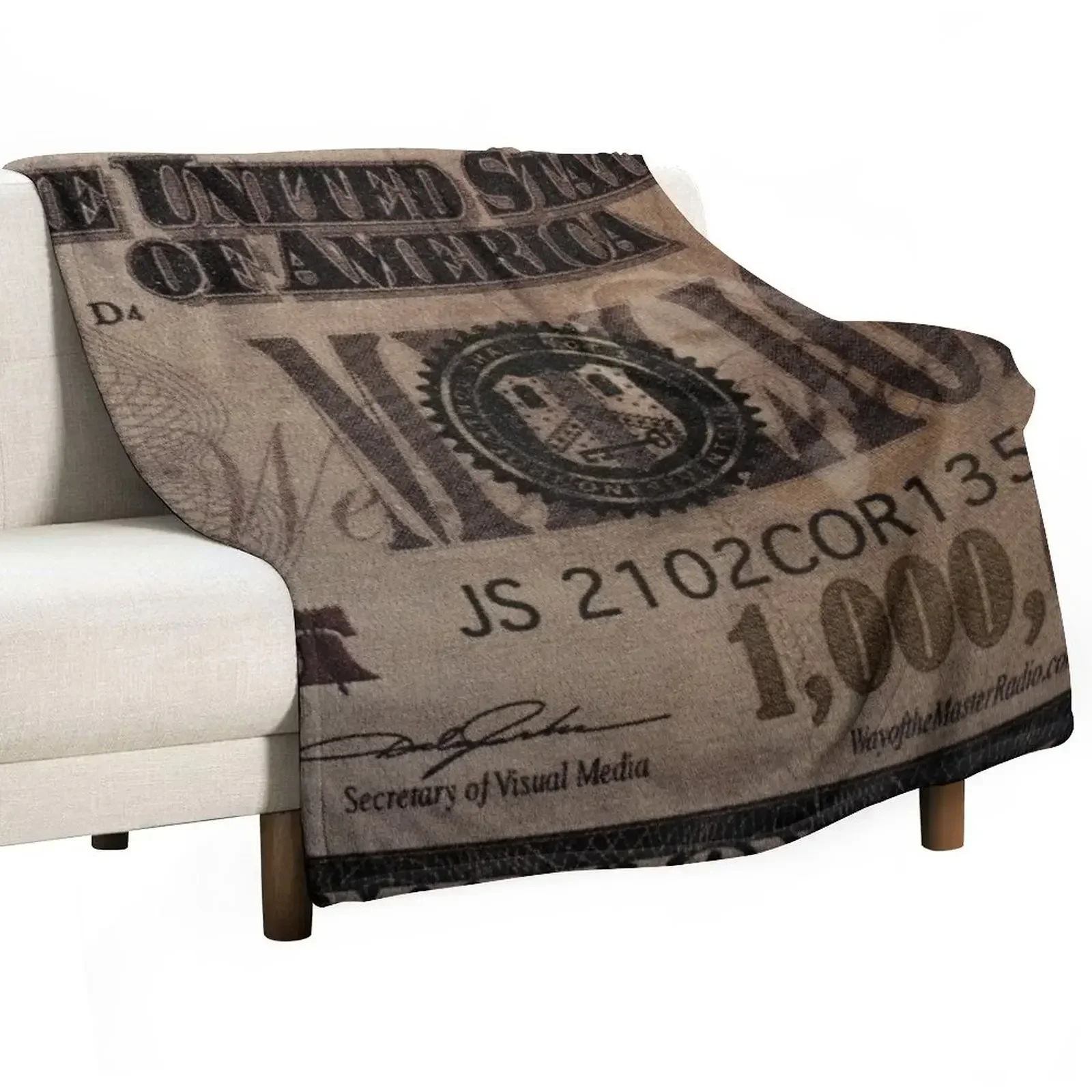 1 million dollar bill Throw Blanket Cute Plaid Furry Personalized Gift Blankets