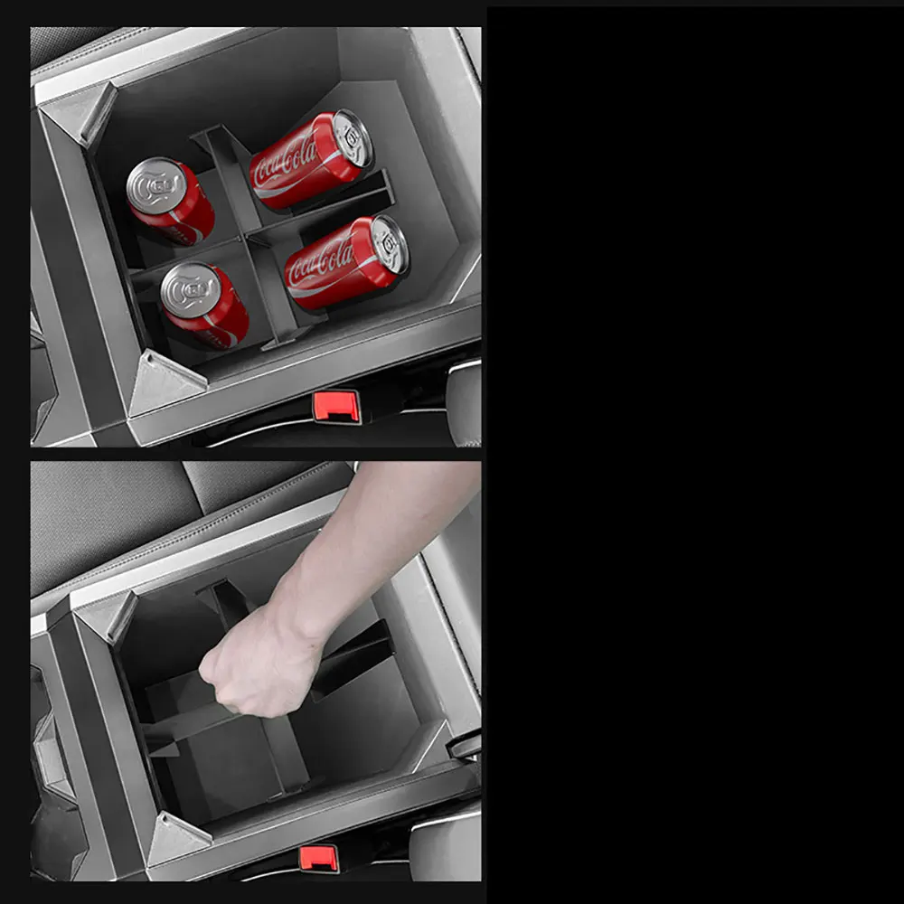 ل تسلا Cybertruck 2024 2025 وحدة التحكم المركزية مسند الذراع صندوق ABS مقسم المنظم 2 قطعة