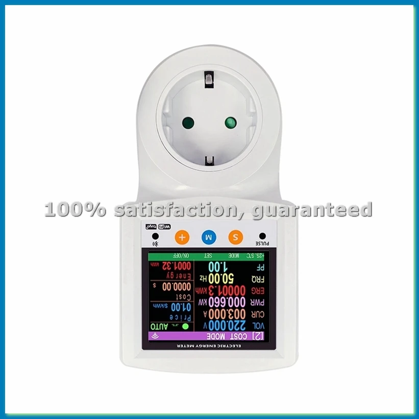 Tuya WIFI Smart Wattmeter Digital Power Meter Electricity Meter Voltage Current Protection Timer Switch-ABHG