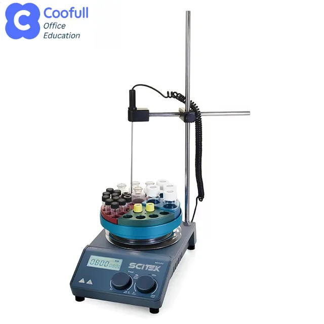 COOFULL SCITEK  340℃ Hotplate Magnetic Stirrer with Brushless DC Motor LCD Display IP21 Protection Class for Lab