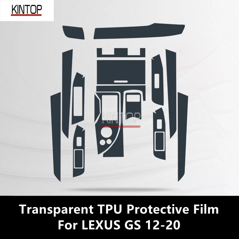 

For LEXUS GS 12-20 Car Interior Center Console Transparent TPU Protective Film Anti-scratch Repair Film Accessories Refit