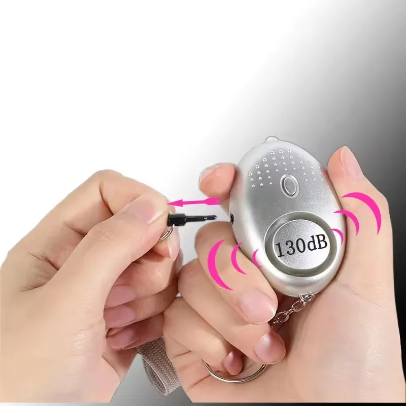 1PCS 130db Protect Alert Personal Defense Siren Anti-attack Security for Children Girl Older Women Carrying Loud Panic Alarm