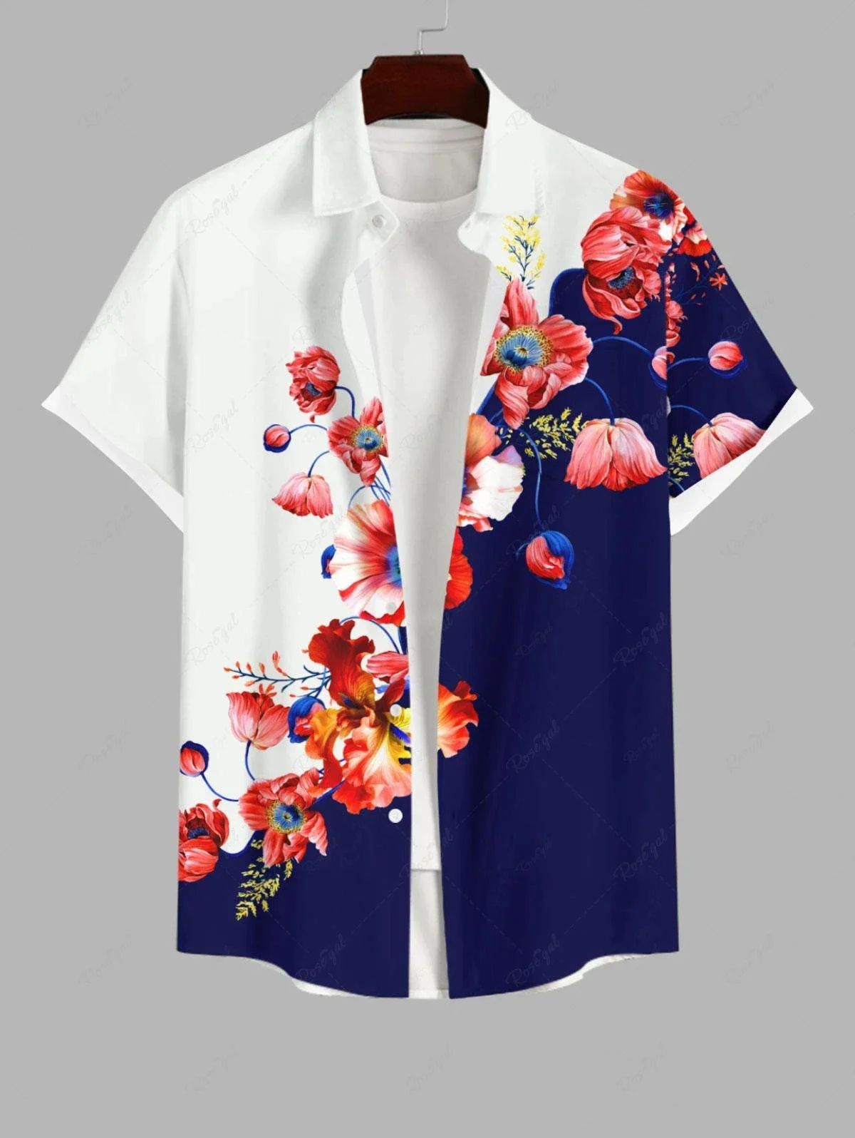 

Модные мужские гавайские рубашки с 3D принтом, рубашка с короткими рукавами и пуговицами с лацканами, топы большого размера, 2300, летние повседневные рубашки Aloha