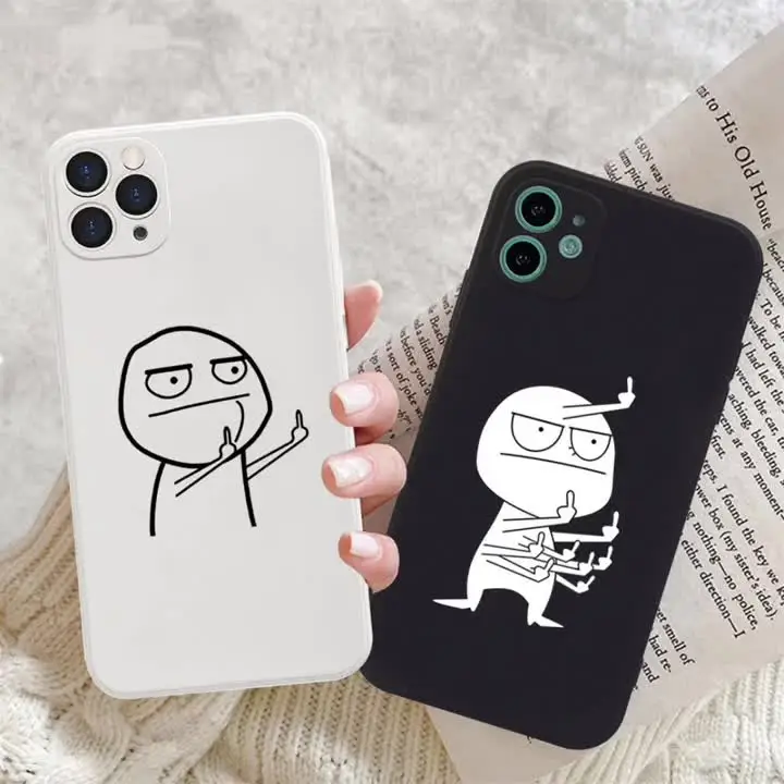 Funny Man Phone Case For iPhone 15 11 12 13 14 Pro Max Middle