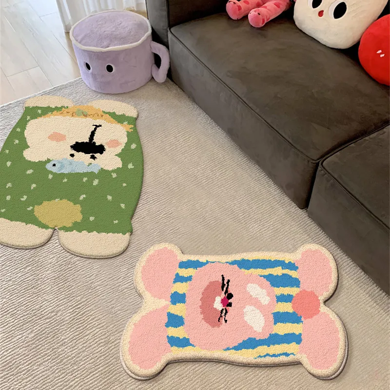 

Коврик VIKAMA «Милый мультяшный» из искусственного шерстяного волокна для декора женской комнаты, мягкая прикроватная подушка для спальни, ванной и других помещений, декор для дома