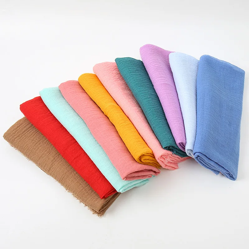 Summer Cotton Linen Scarf For Women Solid Color Sunscreen Thin Scarves Soft Shawl Foulard Viscose Spring Female Wrap Shawls New