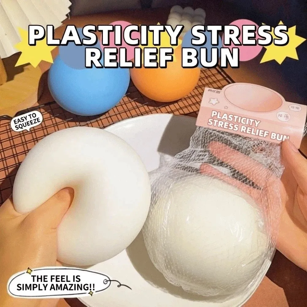 Ultra Soft Steamed Stuffed Bun Squeeze Ball Slow Rebound Realistic Soft Stress Relief Ball Shapeable Reusable