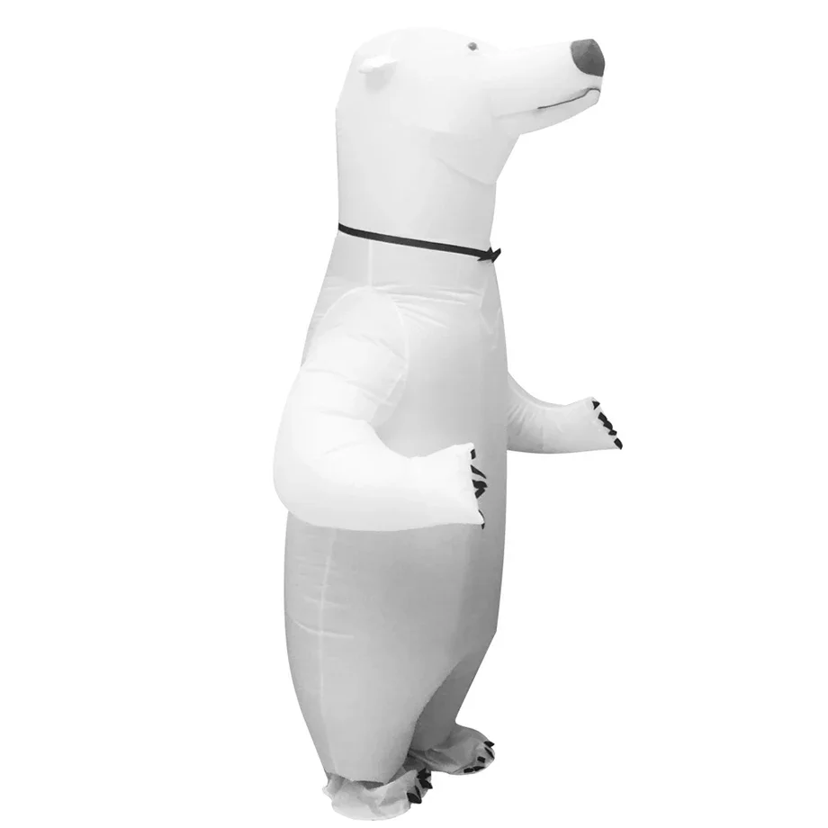 Fantasia inflável de urso polar para adultos, rave, halloween, natal, noite, bar, boate, festa de aniversário, cosplay adulto, mascarada, má sorte, fofo