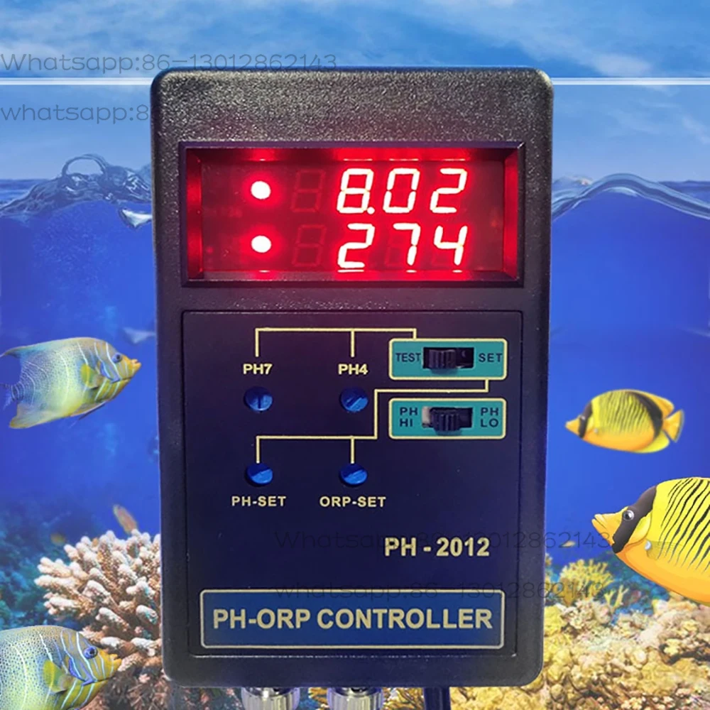 Monitor digital on-line de ph orp, display led, natação, incubação de peixes, aquário, piscina, qualidade da água, medidor de ph