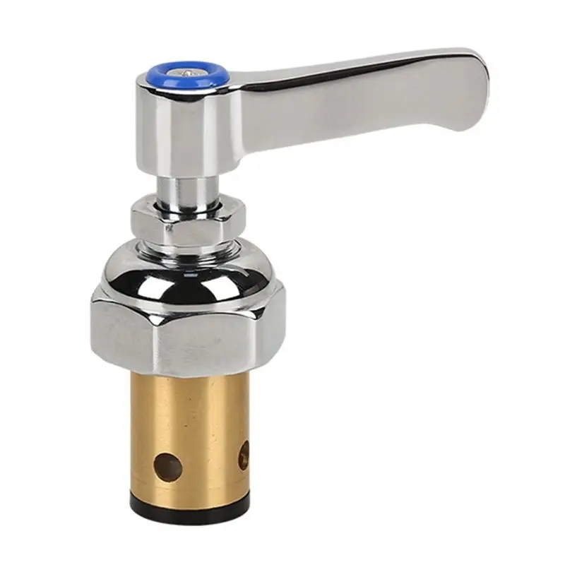 A33R-Handle Stem Assembly Fits For Brass Faucets Replace 002713-40 002714-40, Blue Cold Side Spindle Assembly