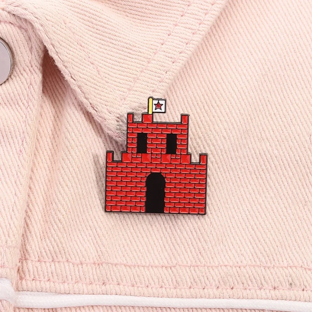 الكرتون اختراق لعبة المينا دبابيس نهاية القلعة بروش الملابس على ظهره التلبيب شارات مخصصة مضحك مجوهرات هدية للأطفال الأصدقاء