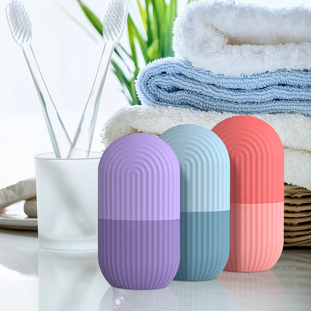 Silicone Ice Massage Cup Diepvriesbestendig Gezicht Massager Facial Ice Roller Voor Spier Koude Therapie Fijne Lijn Verwijdering Verminderen Acne Rimpel