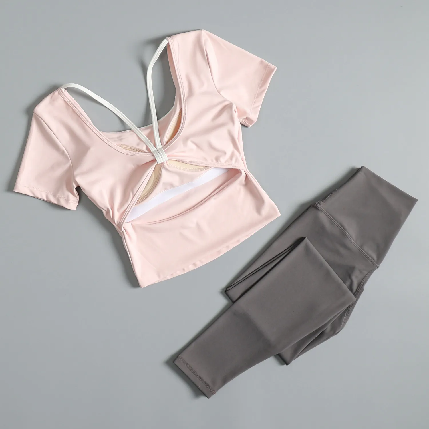 Hermoso traje deportivo adelgazante para mujer, pantalones de manga corta para entrenamiento de running al aire libre, ciclismo profesional, verano