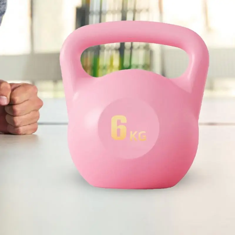 Women Lifting Kettle 2-6kg Dumbbell Carrying Kettlebells Deep Squat Strength Training Fitness Home Exercise Soft Kettlebells