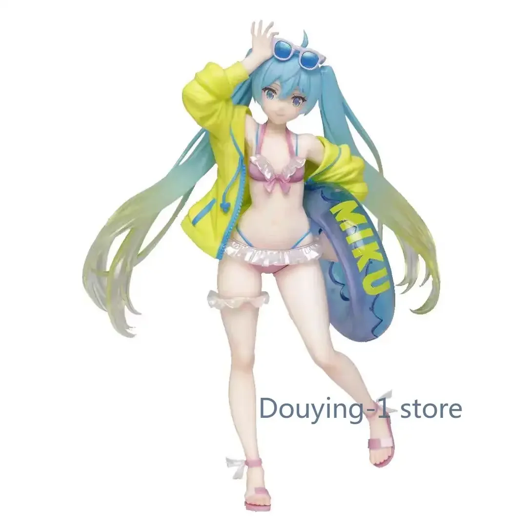 Oryginalna, nowa TAITO Hatsune Miku 3rd Summer Ver. Strój kąpielowy Koło do pływania Kolekcja Model Prezent Figurka Akcji Model Zwierzę