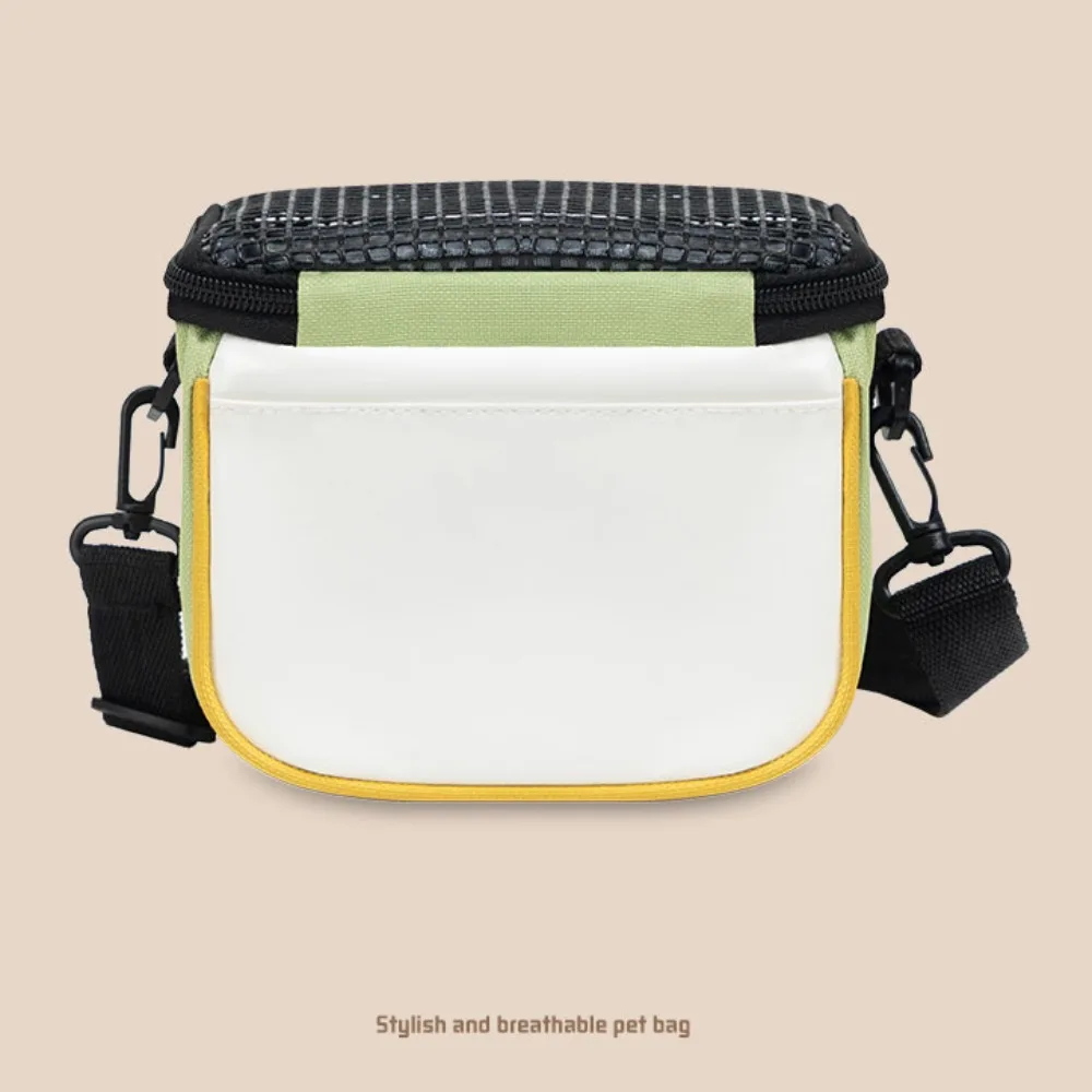 Atmungsaktive Kleintier-Tragetasche, Belüftete Tragbare Hamster-Schultertasche, Leichte Verstellbare Eichhörnchen-Tragetasche – Detail 7