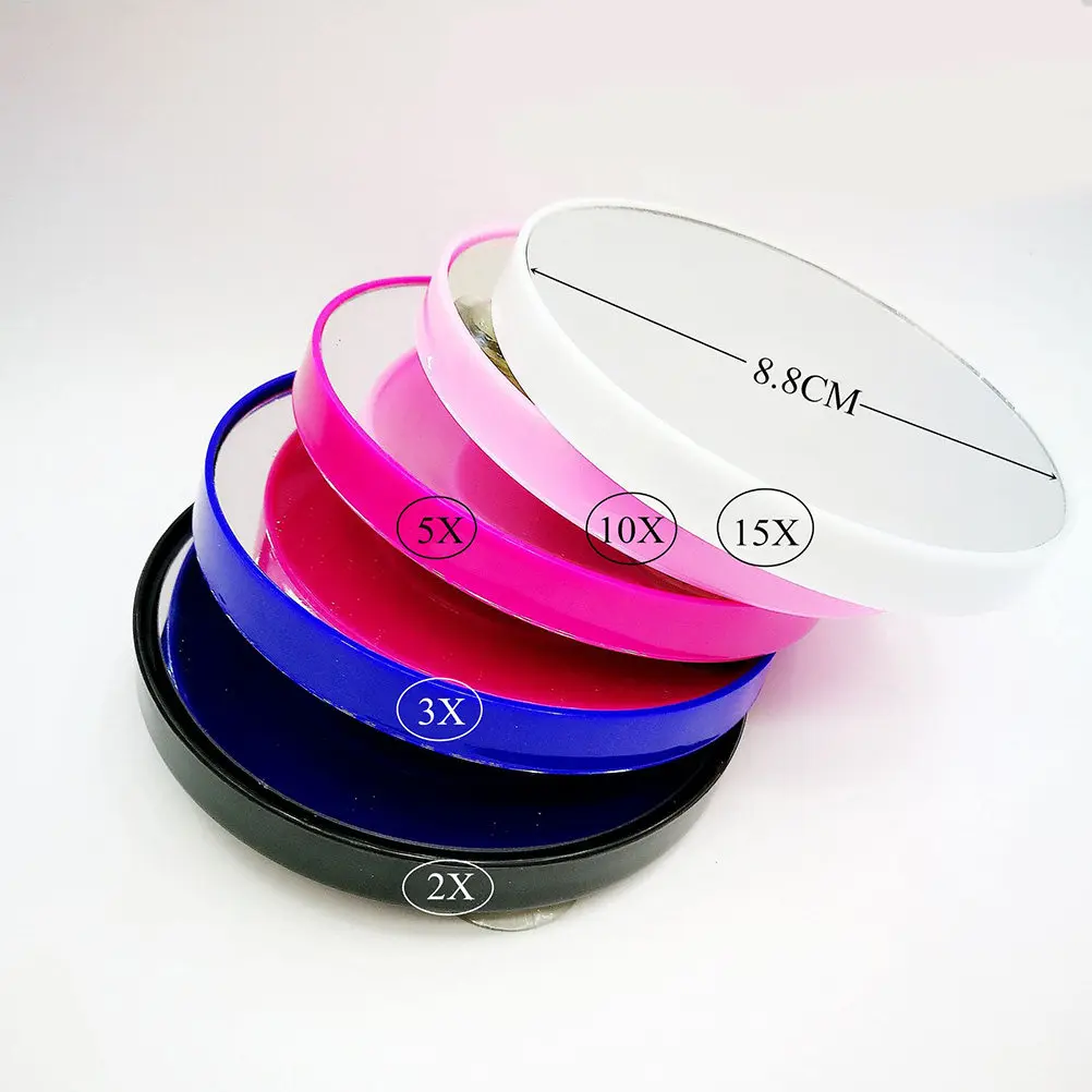

Портативное зеркало для макияжа, 2 шт., диаметр 8,8 см, круглое зеркало с 15-кратным увеличением для путешествий и повседневного использования