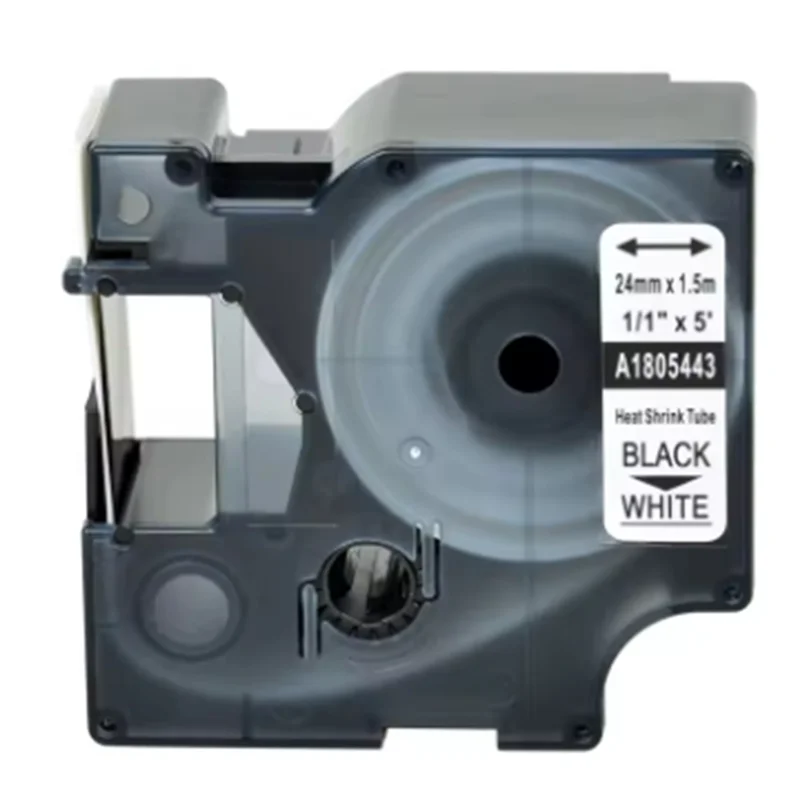 

AB43-для Dymo RHINO Label Maker термоусадочная трубка этикетки 5 шт. 24 мм черная на белом термоусадочная трубка лента