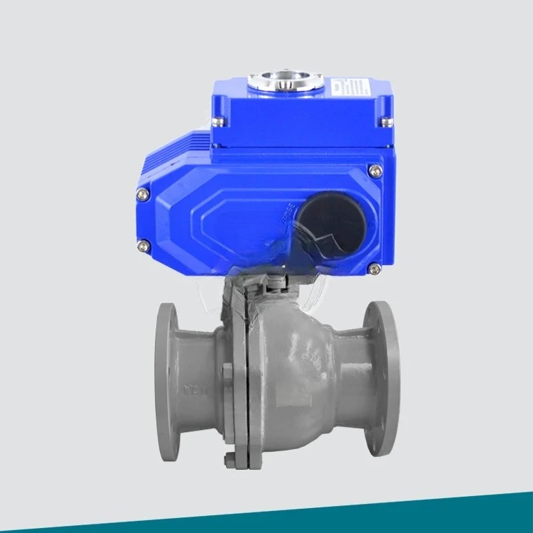 304 electric two-way flange ball valve composite process Q941F-16P switch type 220V electric belt manual