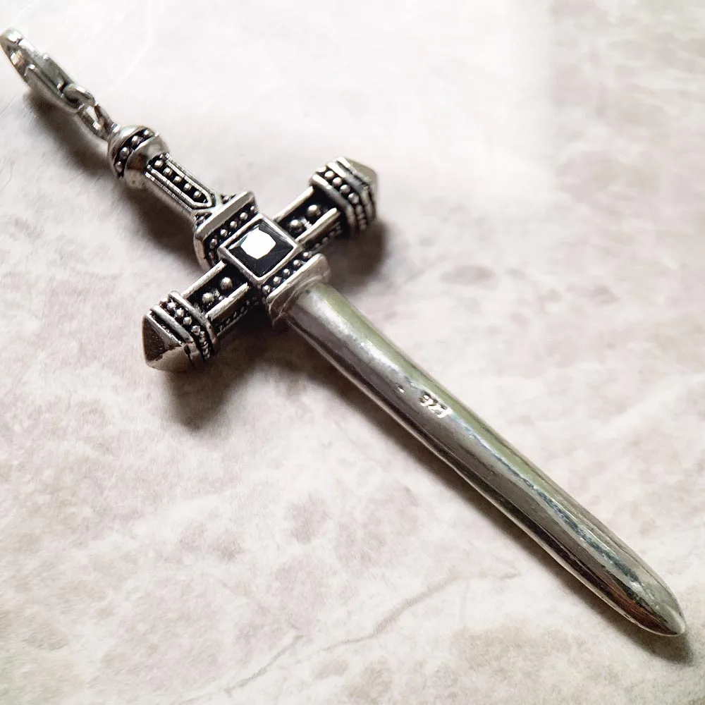 Pendant Sword Brand New Fashion Jewelry Europe Style 925 Sterling Silver Vintage Rebel Gift For Woman & Men