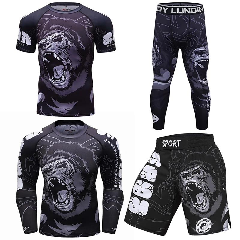 

Cody Lundin Custom Men Grappling Bjj Gi Boxing Rash Guard Sport Clothing Athletic Workout Compression Bjj Set Four Training Suit