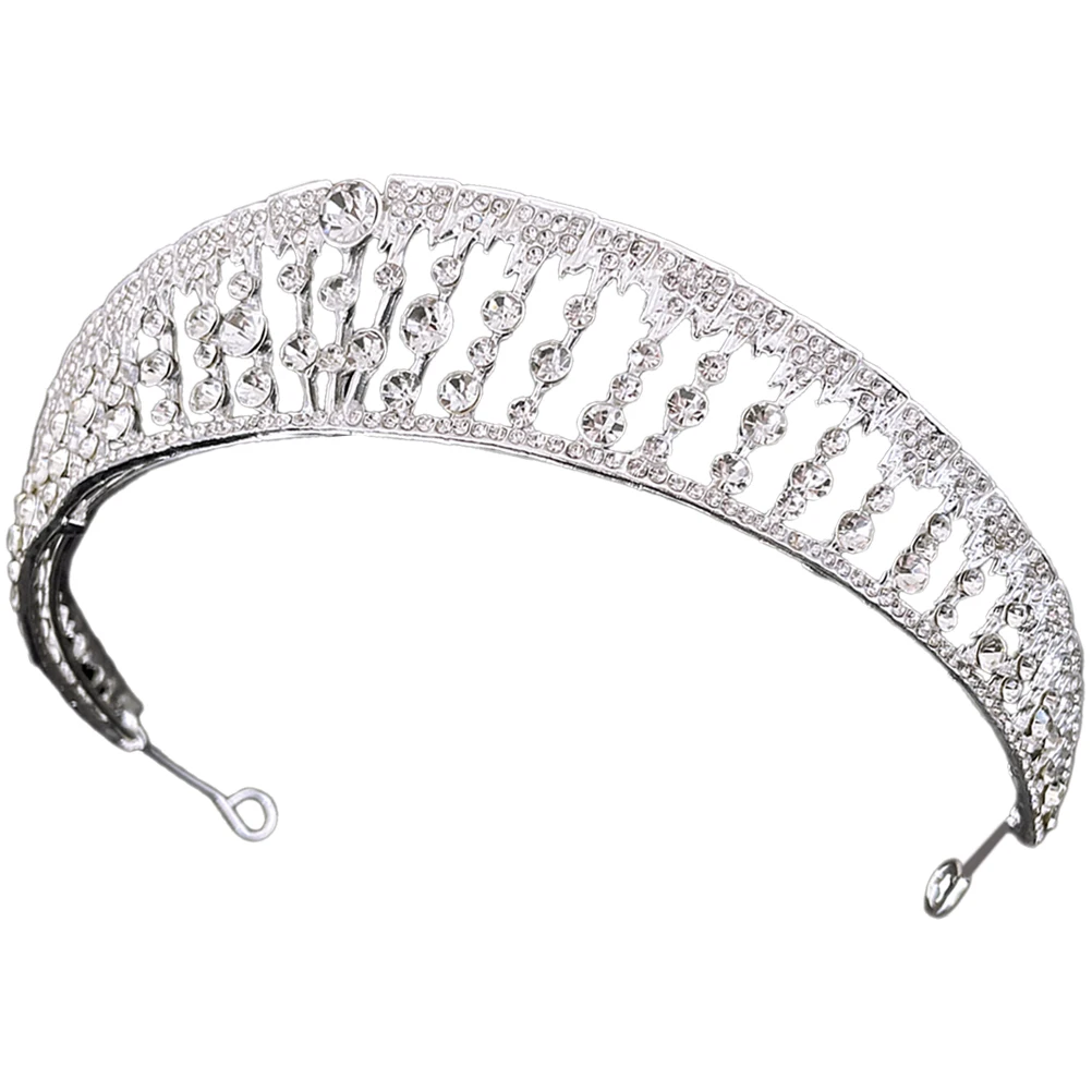 

Silver Crown Headdress Rhinestone Bridal Female Headb Mini Tiaras Crowns Elegant Pageant Wedding Party Hair Accessories