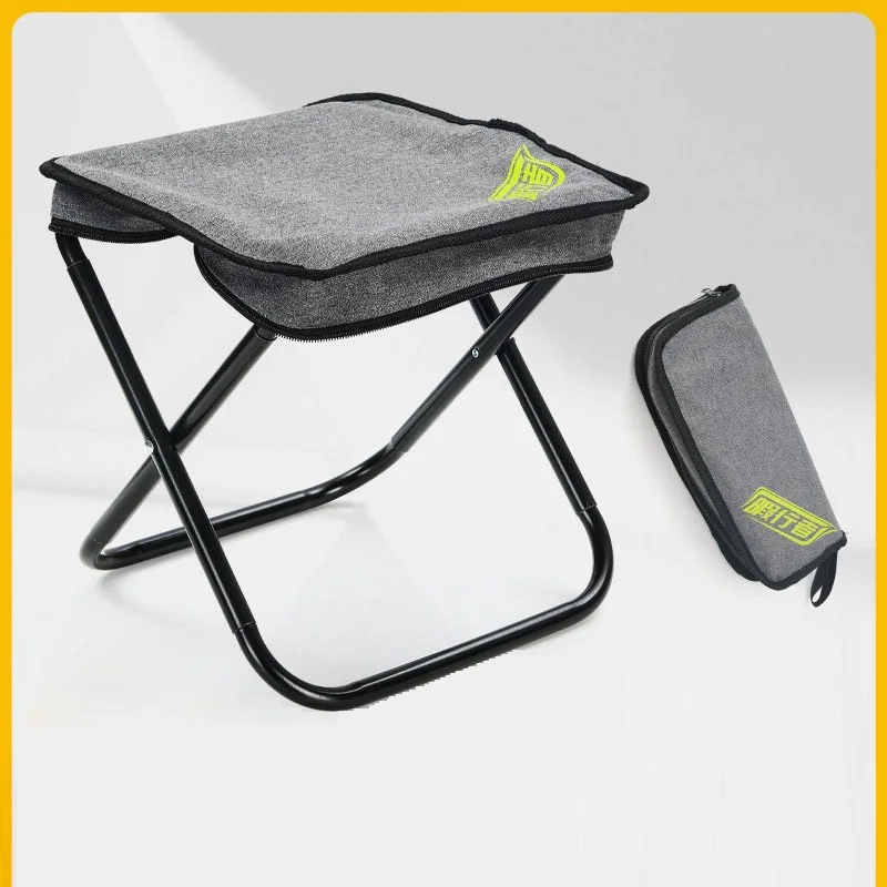 Portable Ultralight Folding Stool, Outdoor Camping Chair, Pocket Handbag, Little Mazar, Nature, Hiking, Fishing, Tourist