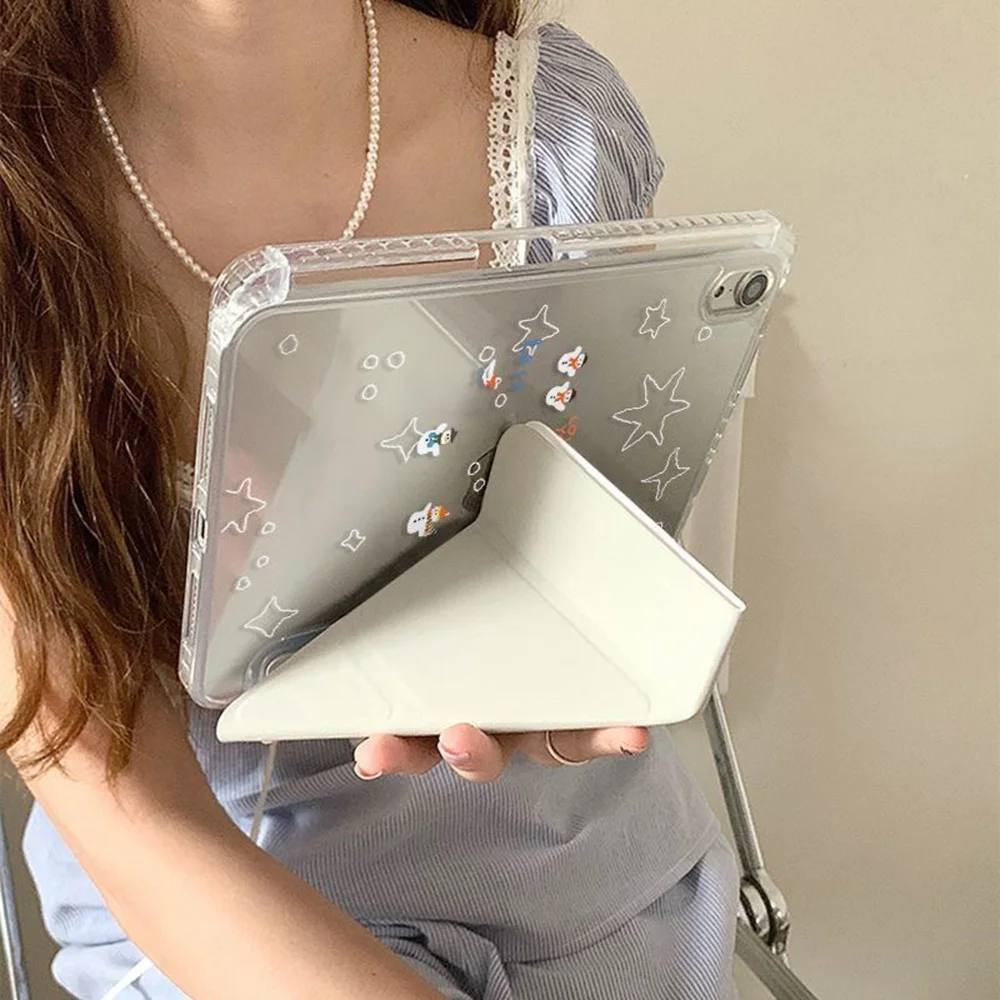 Dla iPad Air 5 4 3 A16 11th M3 iPad Pro 11 12.9 13 10 Gen 10.5 10.2 9th 8th 6th 5th 9.7" Mini 7 6 Smart Case z uchwytem na pióro