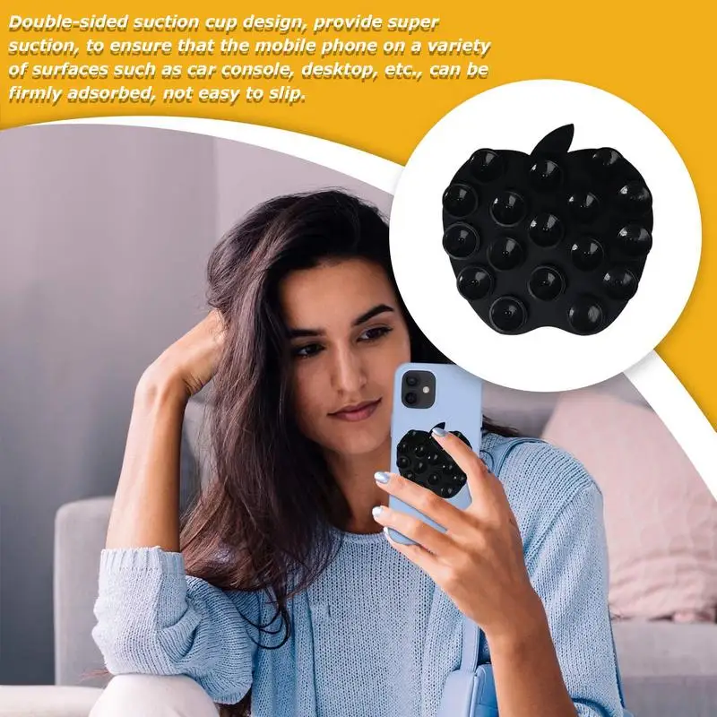 Силиконовый чехол на присоске для телефона, двухсторонняя липкая подставка для телефона на присоске, модная подставка для мобильного телефона, прочный держатель