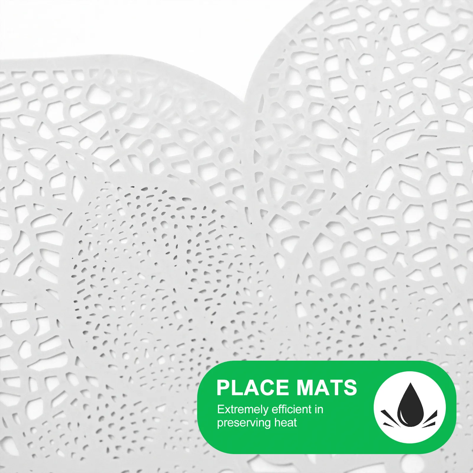 

Rustic Flower Pattern Hollow Placemat PVC European Style Heat Resistant Dining Table Mat Nordic Style Table Runner Dining