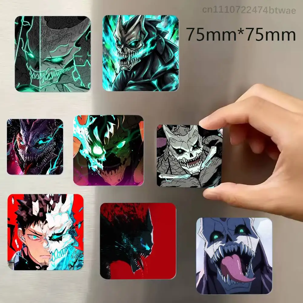 K-Kaiju No.8 Kafka Hibino Refrigerator Magnet Square Stickers Can Be Used To Personalize Are Ideal Keepsakes Or Gifts