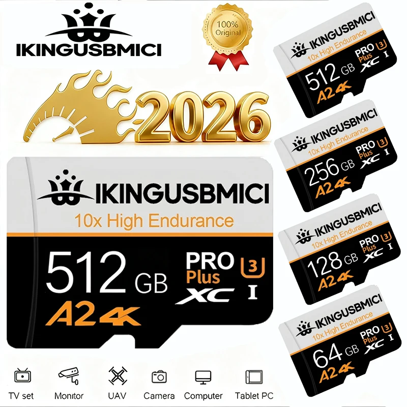 SD Cards Memory Card TF Cards Micro TF SD Card 64GB 256GB 512GB 128GB 32GB Class 10 X-Ray Proof UHS-I for GoPro Surveillance