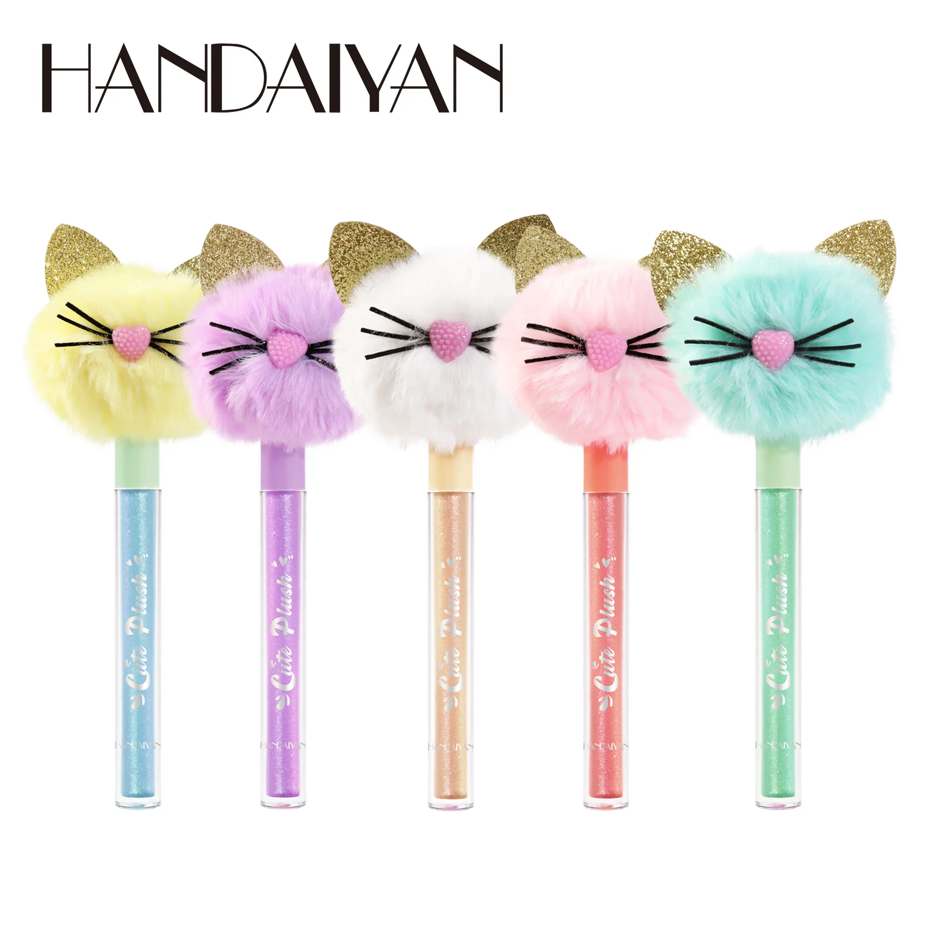 Transparent Lip Gloss with Pearl Glitter Cat Eye Glass Shine Plush Velvet Finish Long Lasting Hydrating Non Sticky Ultra Soft