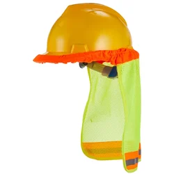 Zomer Zonnescherm Veiligheid Helm Halsschild Helmen Reflecterende Streep Nuttige Mesh Reflecterende Cap Voor Bouwvakkers