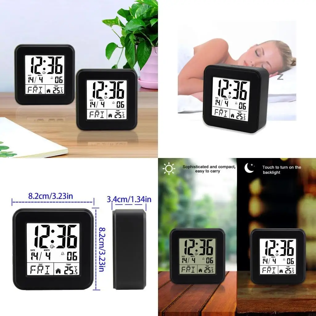 

Children's Bedsides Alarm Clock with Voice Activated Nightlights and Time Display B95B