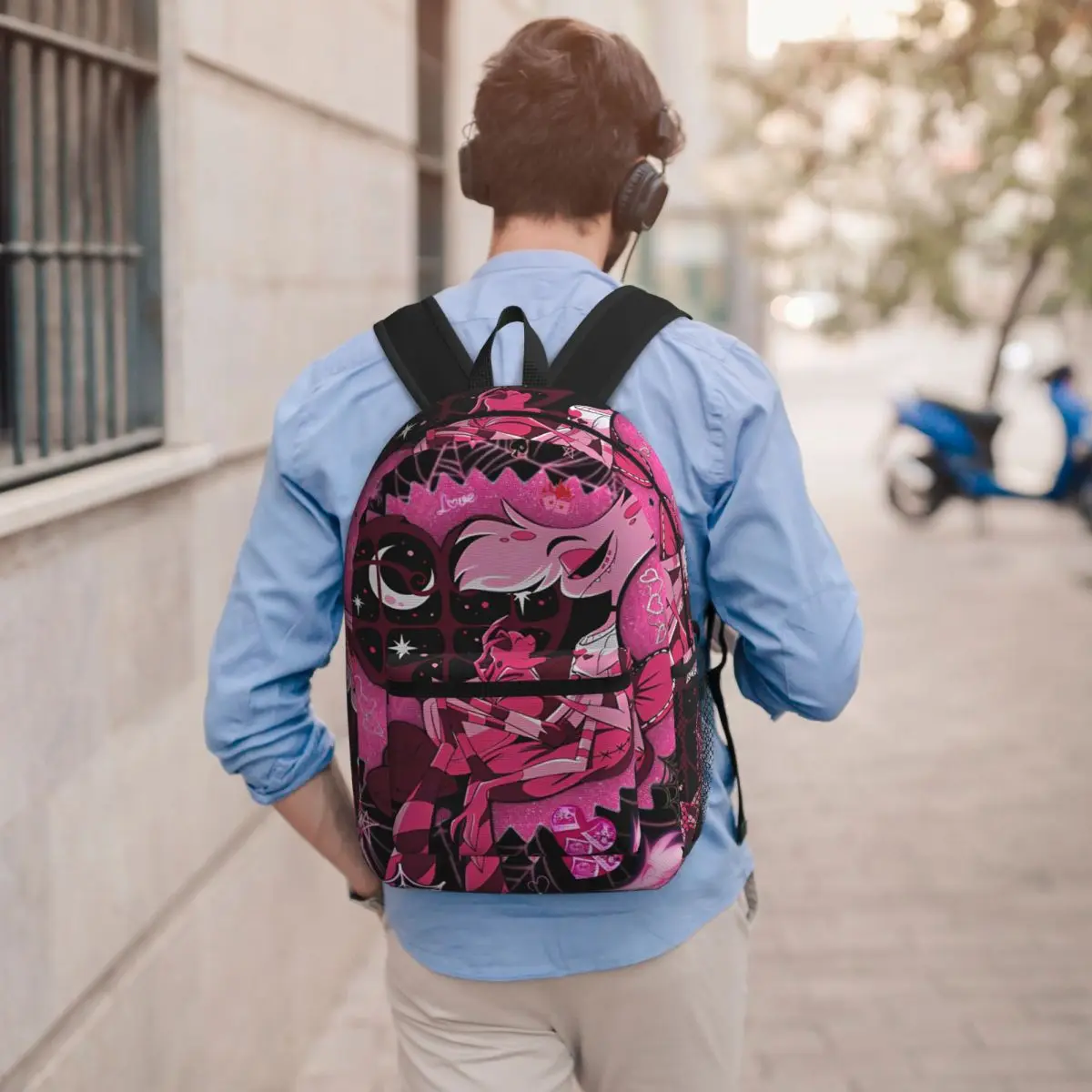 Angel Dust Hazbins Backpack Student BookBag Kids School Bag Computer Shoulder Bags for Men Women