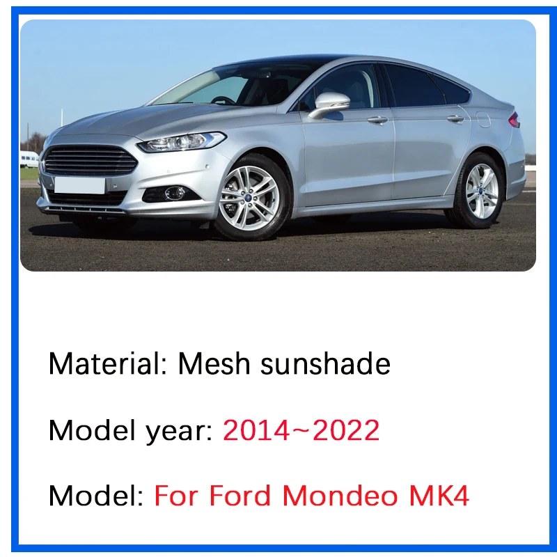 

For Ford Mondeo MK4 Fusion MK2 2014-2022 Car Window Mesh Sunshade UV Protection Cover Sun Shade Privacy Curtain Auto Accessories