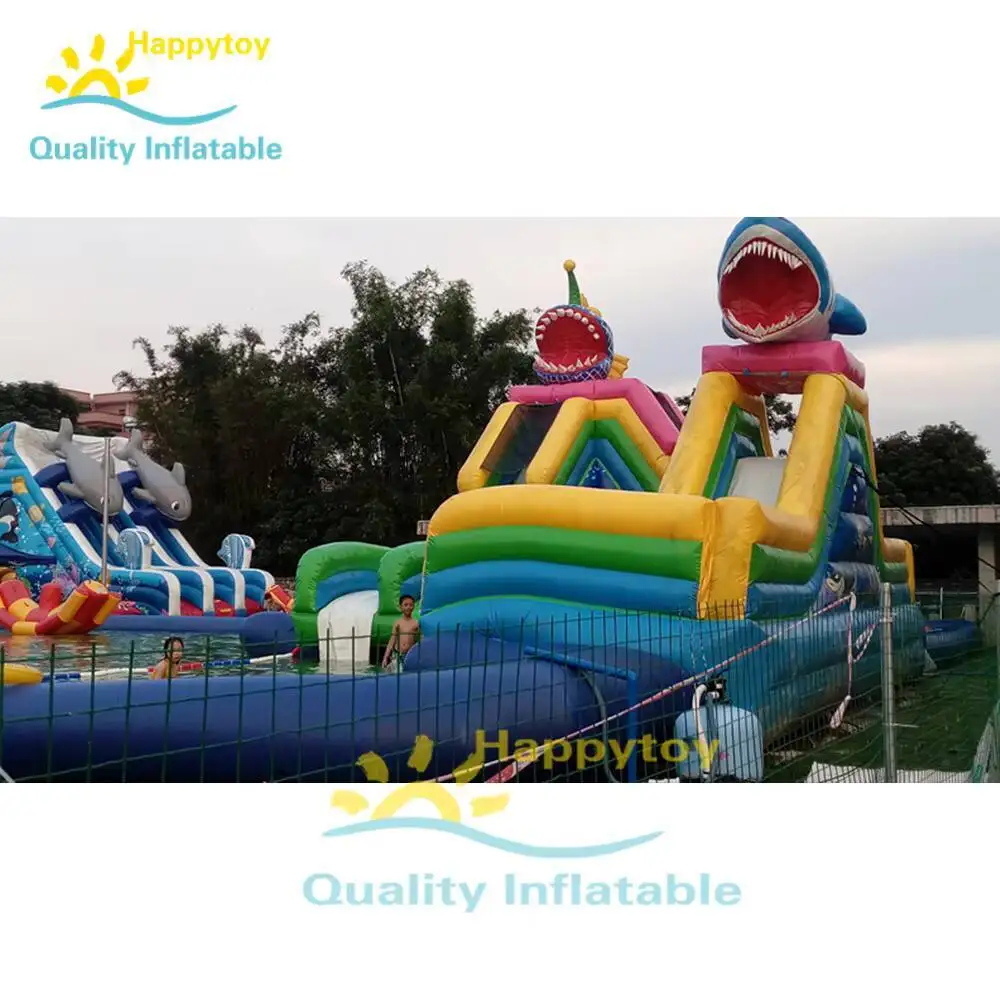 Erwachsene Kind Land Park Aufblasbare Schwimmen Pool Rutsche Thema Wasser Park