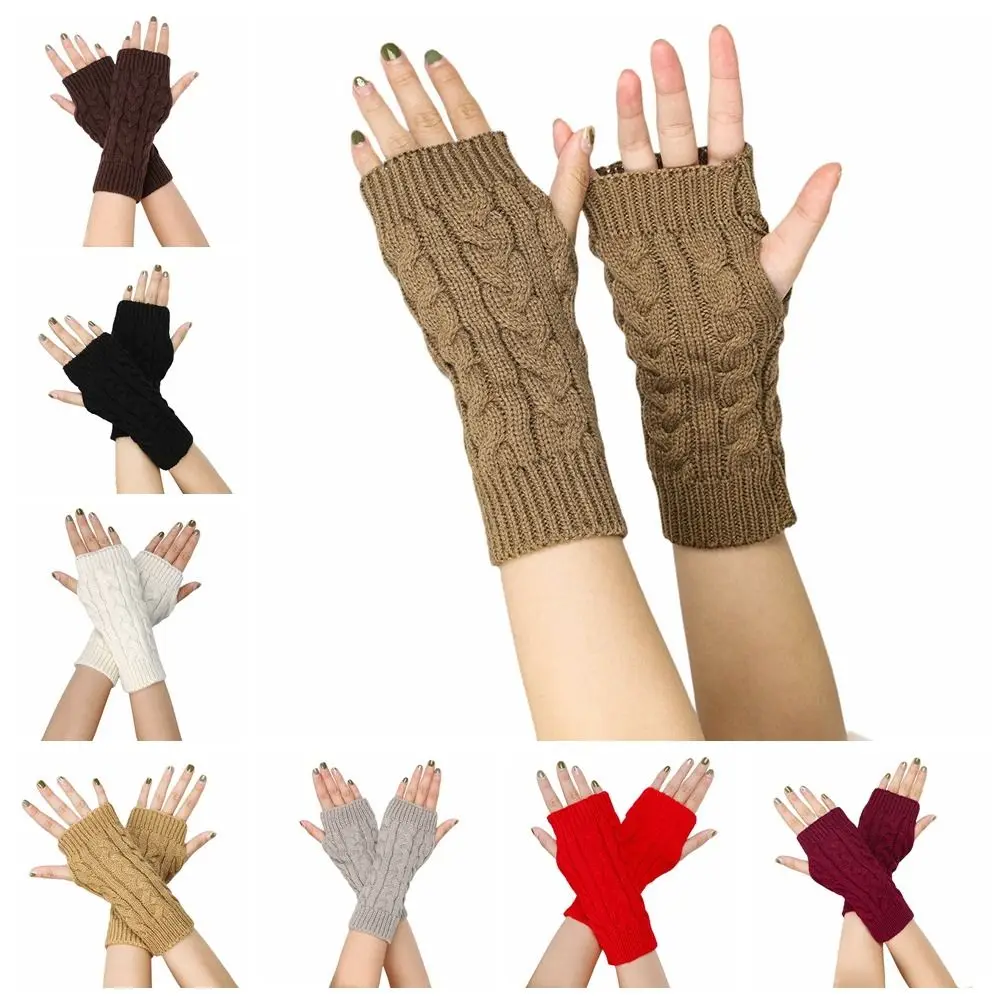 Fashion Touch Screen Winter Gloves Outdoor Riding Mittens Cycling Gloves Wool Gloves Korean Style Warm Knitted Gloves Cycling