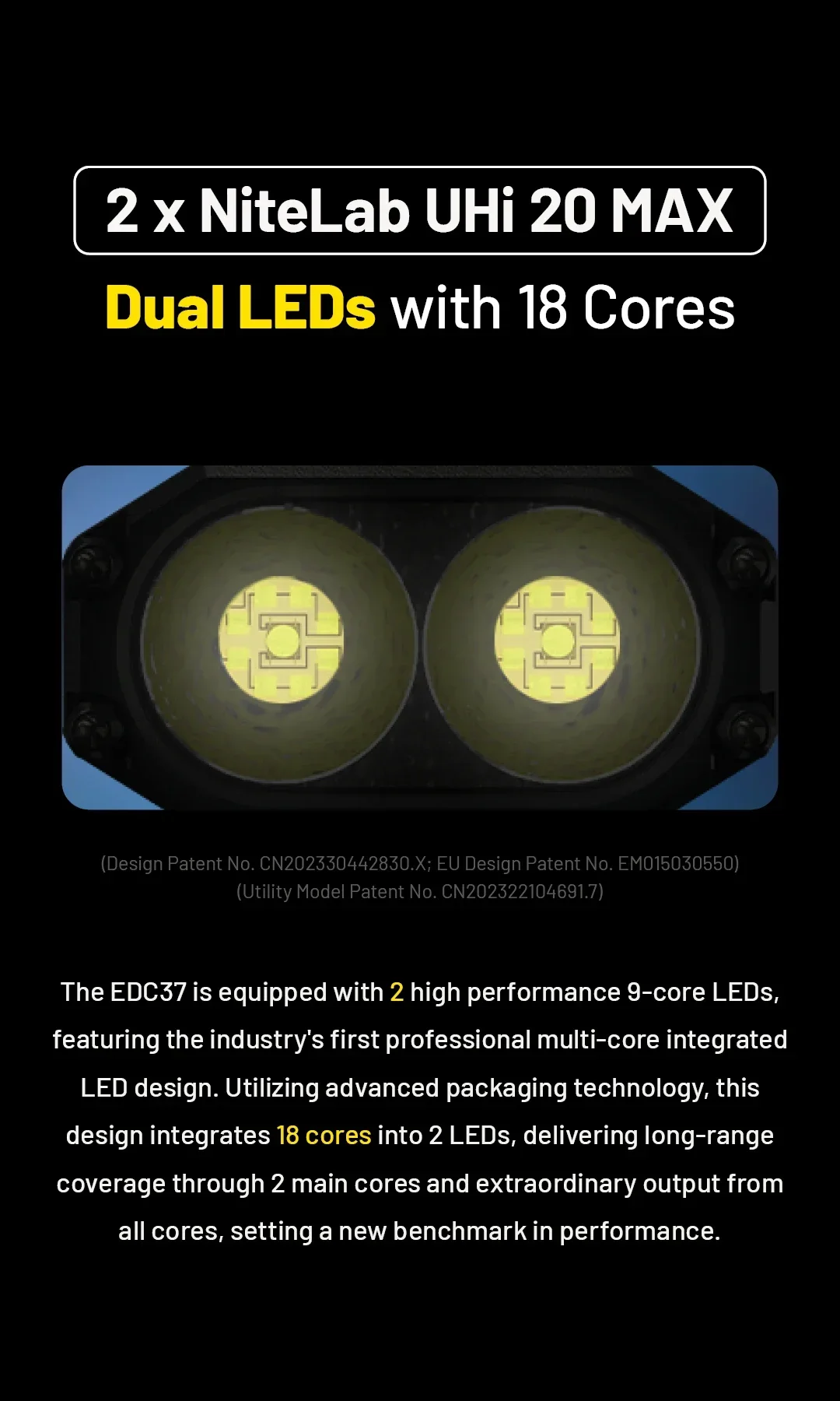 NITECORE EDC37 8000 lumens Strong light Ultimate Tactical EDC Flashlight