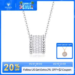M-JAJA Real Moissanite Necklace for Women 925 Sterling Silver Chain Gemstone D Color VVS1 Lab Diamond Vintage Pendant Jewelry