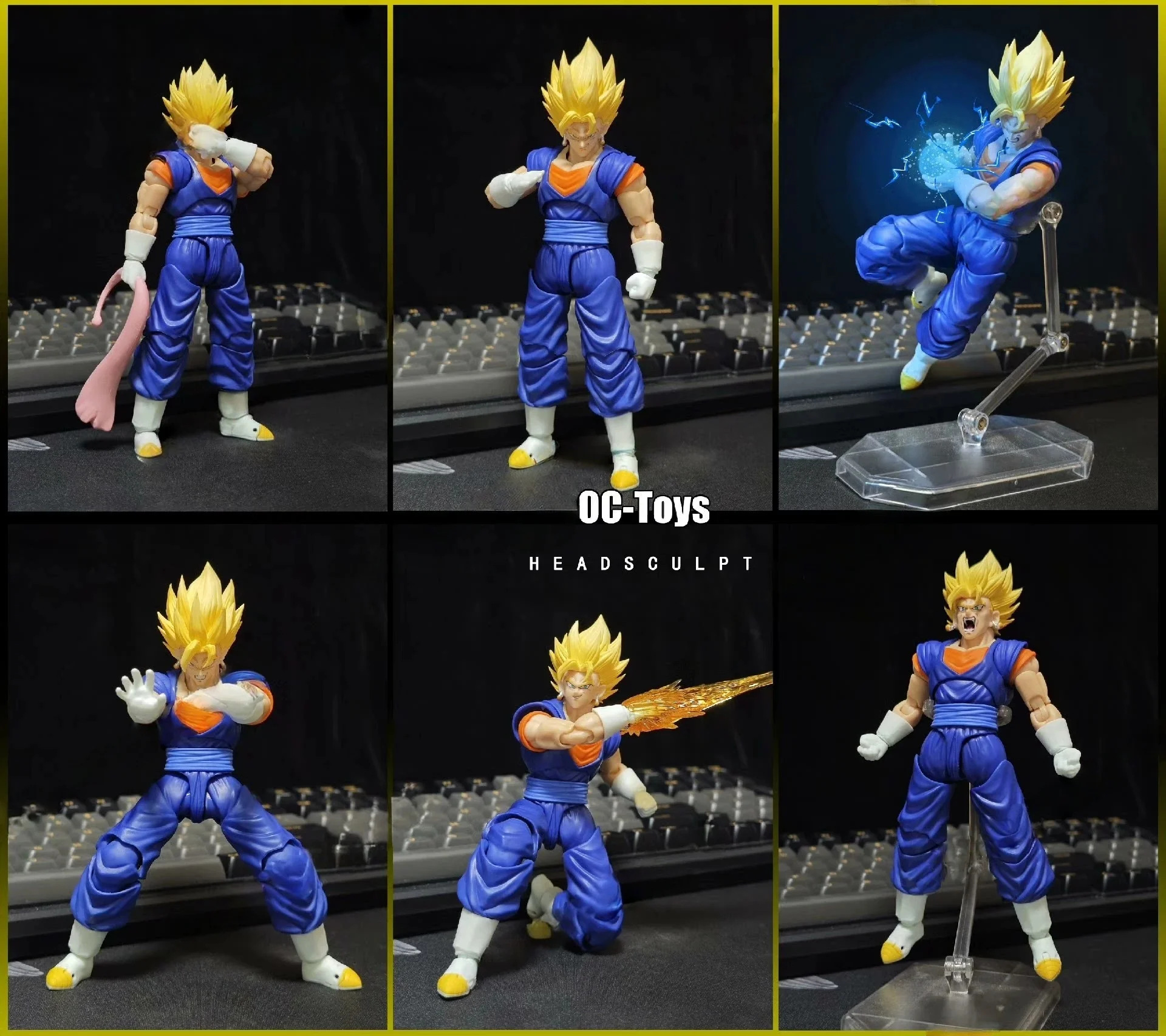 Oc-Toys Vegetto Son Goku Vegeta Potara Heads Accessories Action Figure Dragon Ball Z Shf Super Saiyan Anime Collectible Gift Toy